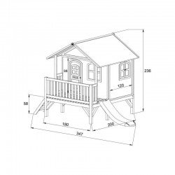 Dječja kućica Stef sa toboganom Dječja kućica Stef sa toboganom
