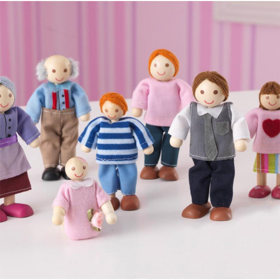 Doll Family of 7 - Caucasian