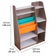 Pocket Storage Bookshelf - Gray Ash
