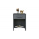 Dennis nightstand steel grey brushed Dennis nightstand steel grey brushed