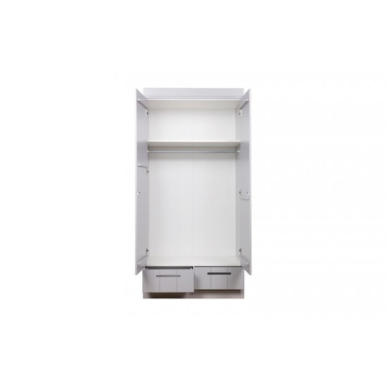 Connect 2-doors - drawer - strip doors concrete grey [fsc]