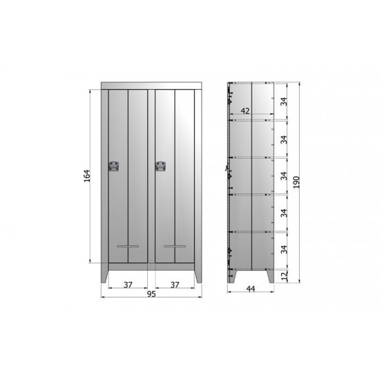 Kluis cabinet steel grey