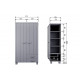 Dennis wardrobe pine concrete grey brushed Wood Dennis wardrobe pine concrete grey brushed Wood