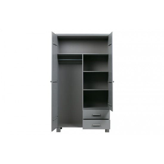 Dennis wardrobe pine concrete grey brushed Wood Dennis wardrobe pine concrete grey brushed Wood