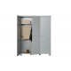 Dennis 3-doors wardrobe pine concrete grey brushed Dennis 3-doors wardrobe pine concrete grey brushed