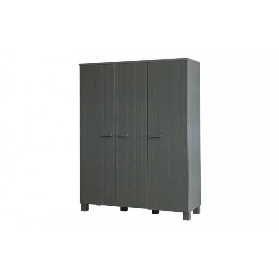 Dennis 3-doors wardrobe steelgrey Dennis 3-doors wardrobe steelgrey