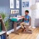 Pocket Adjustable Desk and Chair - Gray Ash