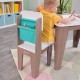 Pocket Storage Table & 2 Chair Set - Gray Ash
